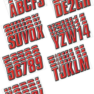 Hardline Products® - Boat Lettering 3" Registration Kit