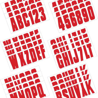 Hardline Products® - Boat Lettering 3" Registration Kit
