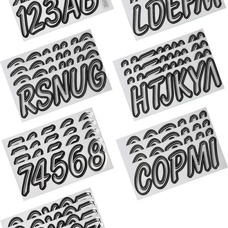Hardline Products® - Boat Lettering 3" Registration Kit