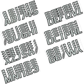 Hardline Products® - Boat Lettering 3" Registration Kit