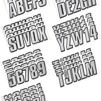 Hardline Products® - Boat Lettering 3" Registration Kit