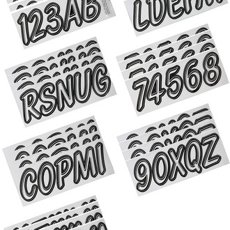 Hardline Products® - Boat Lettering 3" Registration Kit
