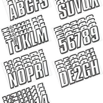 Hardline Products® - Boat Lettering 3" Registration Kit