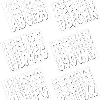 Hardline Products® - Boat Lettering 3" Registration Kit