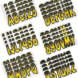Hardline Products® - Boat Lettering 3" Registration Kit