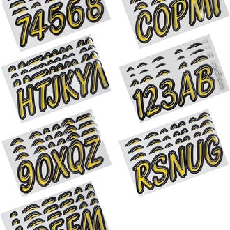 Hardline Products® - Boat Lettering 3" Registration Kit