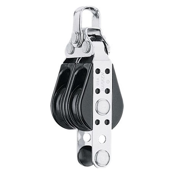Harken® - Plain Bearing Sheave Double Utility Block with Fixed Eye & Becket for 5/16" D Lines