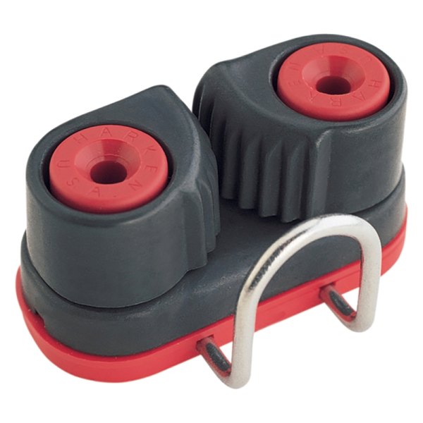 Harken® - Cam-Matic™ Black/Red Aluminum Cam Cleat with Fairlead for 1/4" D Ropes