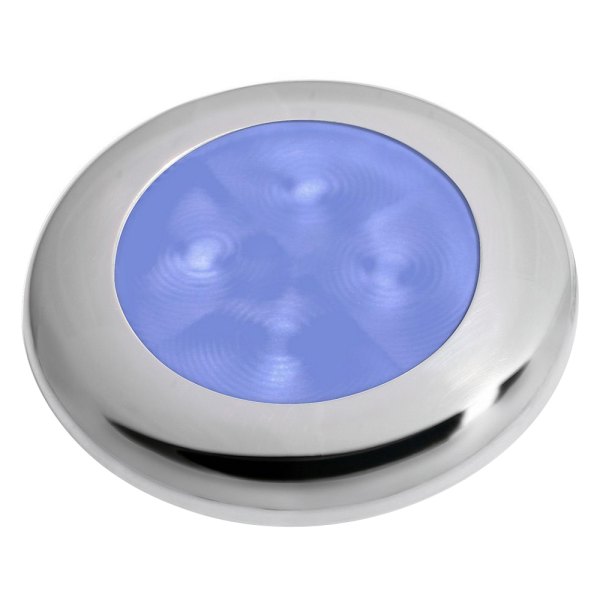 Hella Marine® - Slim Line 2.95"D 12V DC Blue Recessed Screw Mount LED Courtesy Light
