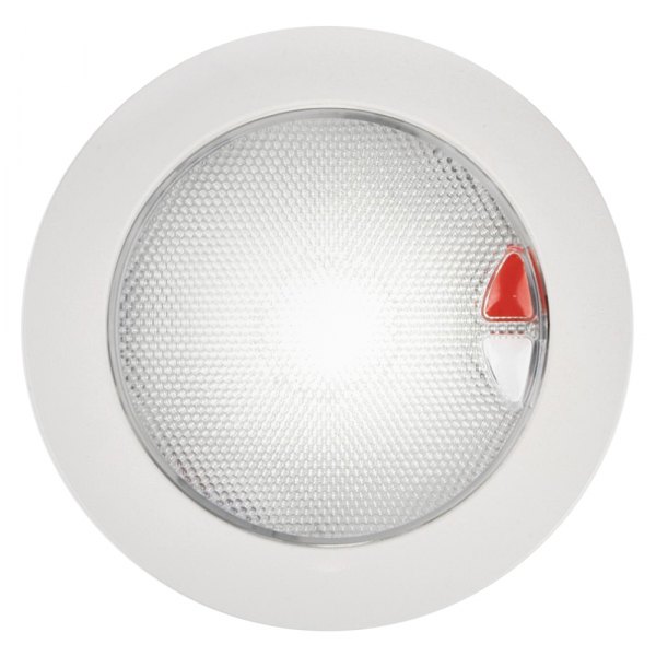 Hella Marine® - EuroLED 150 5.9"D 12/24V DC Red/White Recessed Screw Mount LED Courtesy Light with Switch