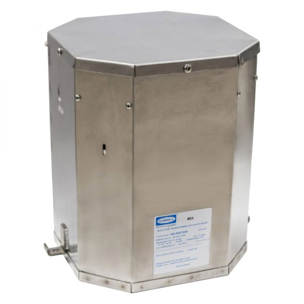 Hubbell® - 25 kVA 60 Hz Stainless Steel Isolated Transformer with Auto Boost