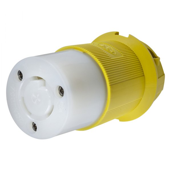 Hubbell® - 20 A 125 V AC 2-Pole Yellow Nylon Locking Connector