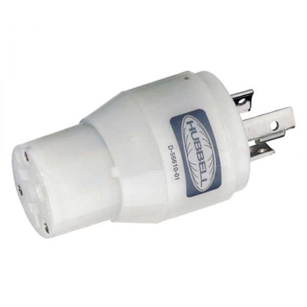 Hubbell® - 15 A 125 V Female to 30 A 125 V Male Power Plug Adapter