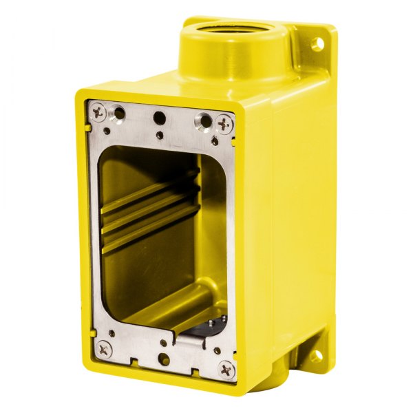 Hubbell® - 3/4" NPT Yellow Phenolic Rectangular Box for Adapter