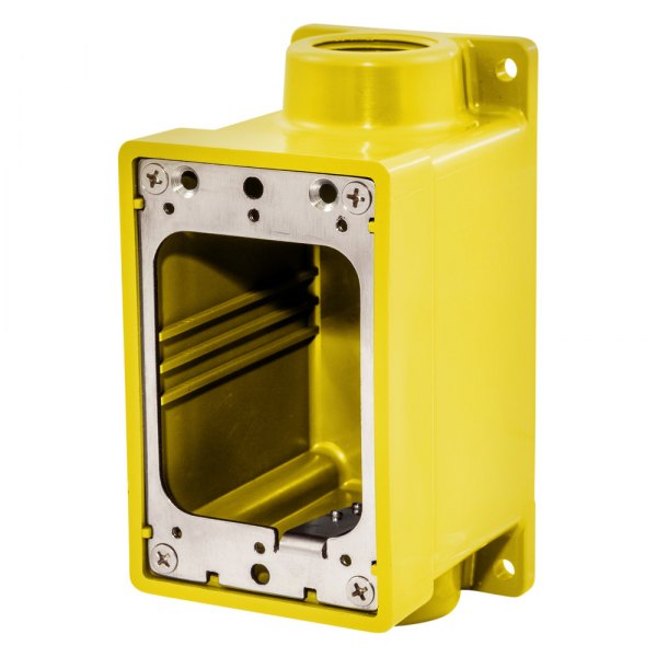 Hubbell® - 1" NPT Yellow Phenolic Rectangular Box for Adapter