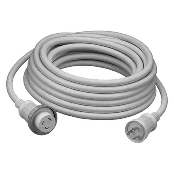 Hubbell® - 30 A 125 V 50' White Twist-Lock Power Cord