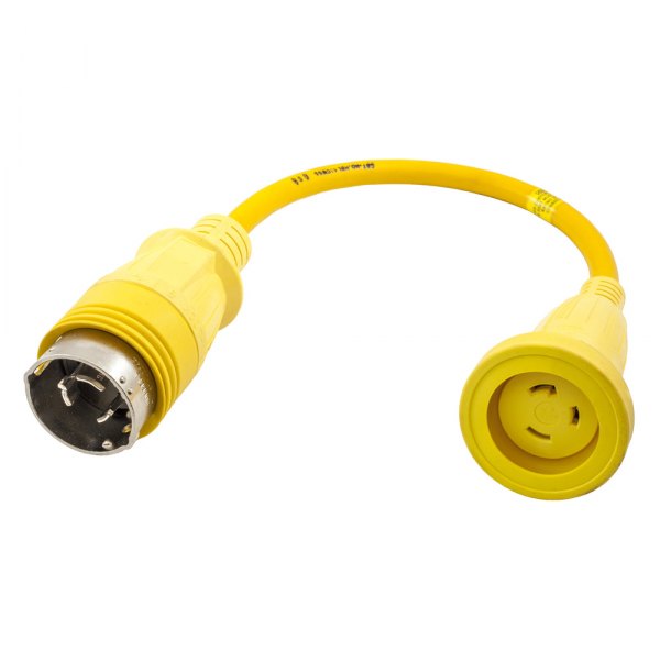 Hubbell® - 30 A 125 V Female to 50 A 125 V Male Locking Lighted Pigtail Adapter