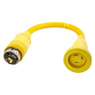 Hubbell® - 30 A 125 V Female to 50 A 125/250 V Male Pigtail Adapter