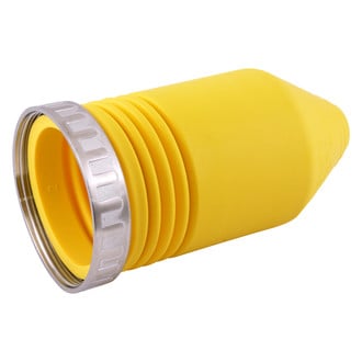 Hubbell® HBL77CM15 - Yellow Elastomer Long Boot with Locking Ring for 125 V Galvanized Connector