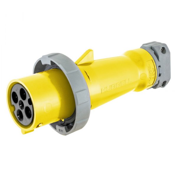 Hubbell® - 100 A 125/250 V AC 3-Pole 4-Wire Yellow Female Connector for Use with Extension Cord