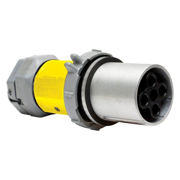 Hubbell® - 200 A 600 V AC 4-Pole 5-Wire Gray/Yellow Female Connector