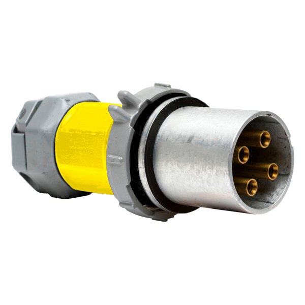 Hubbell® - 200 A 600 V AC 1 AWG 4-Pole 5-Wire Gray Metallic Plug Ship-to-Shore Male Connector