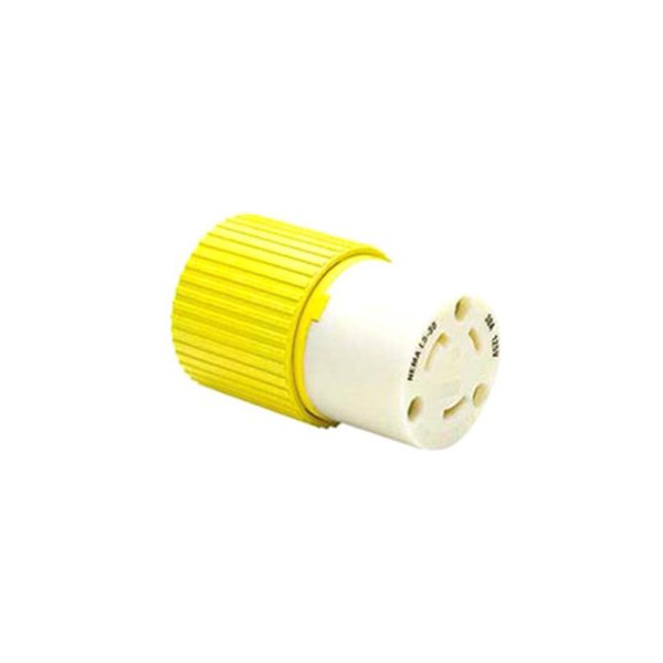 Hubbell® - 30 A 125 V AC 2-Pole 3-Wire Yellow Locking Female Connector