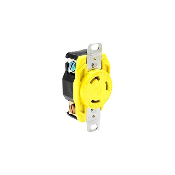 Hubbell® - 30 A 125 V Yellow Dock Female Receptacle