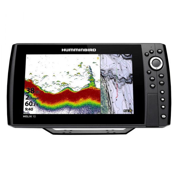 Humminbird® - Helix G4N 10 GPS 10.1" Fish Finder/Chartplotter with Transducer, Basemap