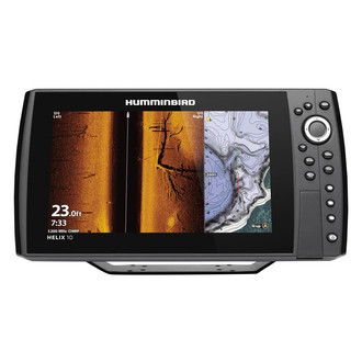 Humminbird® - Helix G4N 10 MEGA SI+ 10.1" Fish Finder/Chartplotter with Transducer, Basemap