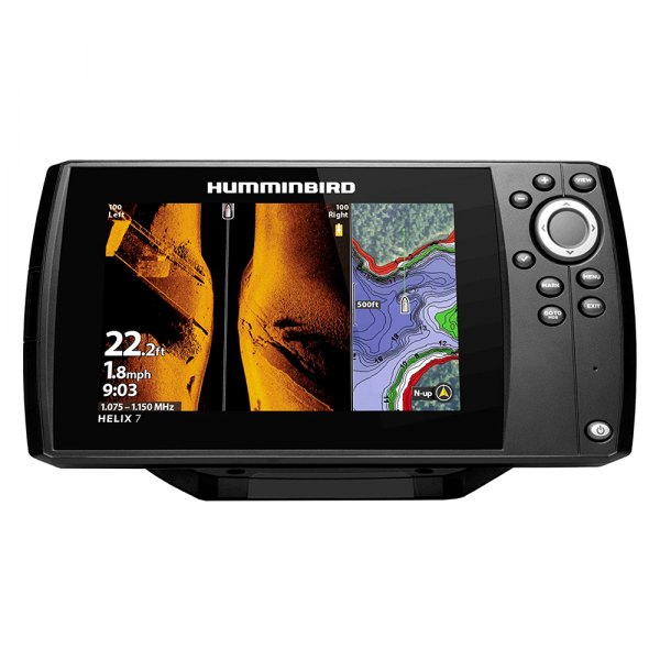 Humminbird® - Helix G4 7 MEGA SI GPS 7" Fish Finder/Chartplotter with Transducer, Basemap