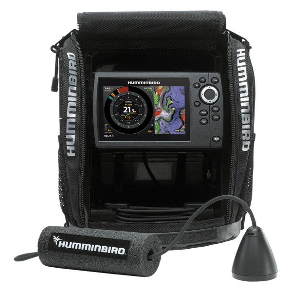 Humminbird® - Ice Helix G3 5 GPS 5" Fish Finder/Chartplotter with Transducer, Basemap