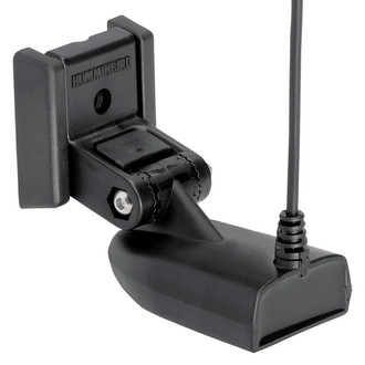 Humminbird® - MEGA Side/Down Imaging XNT 9 HW MSI 150 T Plastic Transom Mount Transducer with 20' Cable for Helix 7/8 Fish Finders