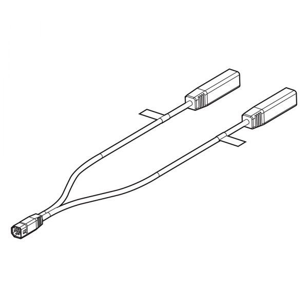Humminbird® - 9 M SIDB 6-Pin to Dual 9-Pin 30" Transducer Y-Cable