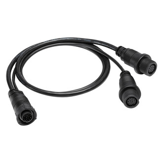 Humminbird® - 14 M ID SIDB Y 14-Pin to Dual 14-Pin 30" Transducer Y-Cable