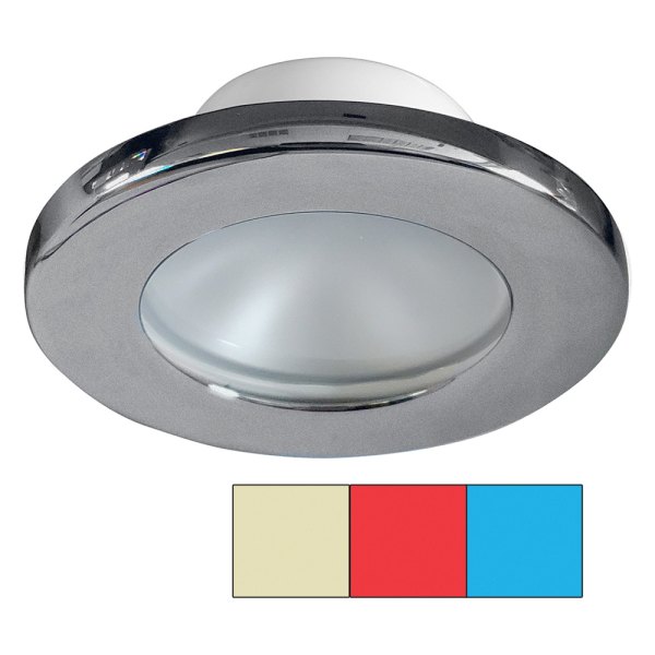 i2Systems® - Apeiron A3120 3.15"D 12/24V DC Cool White/Blue/Red Recessed Screw Mount LED Courtesy Light