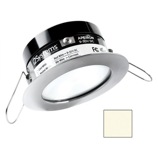 i2Systems® - Apeiron PRO A503 3.15"D 12/24V DC 150lm Neutral White Recessed Spring Mount LED Courtesy Light