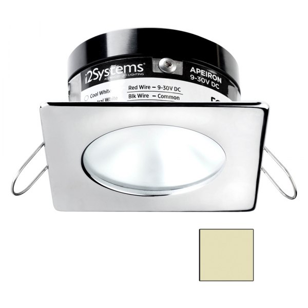 i2Systems® - Apeiron PRO A503 3.15"L x 3.15"W 12/24V DC 150lm Warm White Recessed Spring Mount LED Courtesy Light