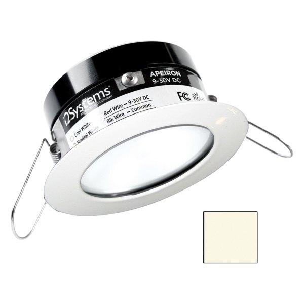 i2Systems® - Apeiron PRO A503 3.15"D 12/24V DC 150lm Neutral White Recessed Spring Mount LED Courtesy Light