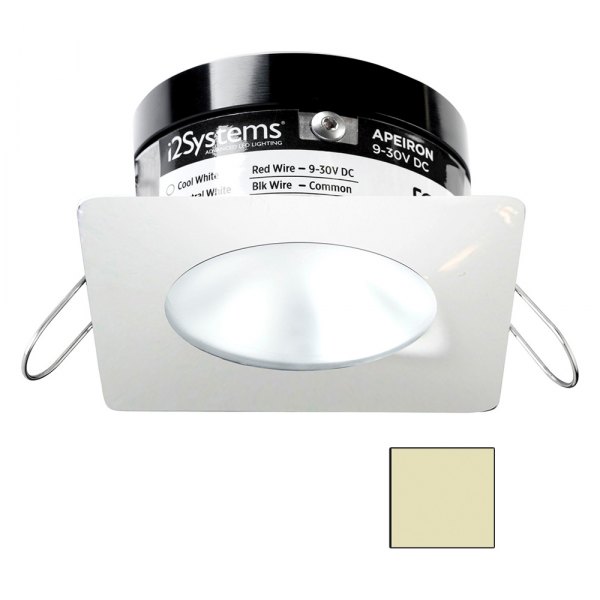 i2Systems® - Apeiron PRO A503 3.15"L x 3.15"W 12/24V DC 150lm Warm White Recessed Spring Mount LED Courtesy Light