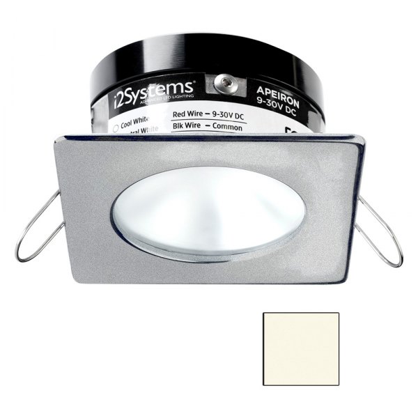 i2Systems® - Apeiron PRO A503 3.15"L x 3.15"W 12/24V DC 150lm Neutral White Recessed Spring Mount LED Courtesy Light