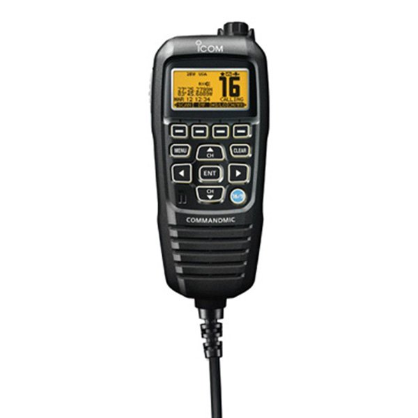 Icom® - Black Wired Handset for M400BB/M423/M423G/M506 Radios