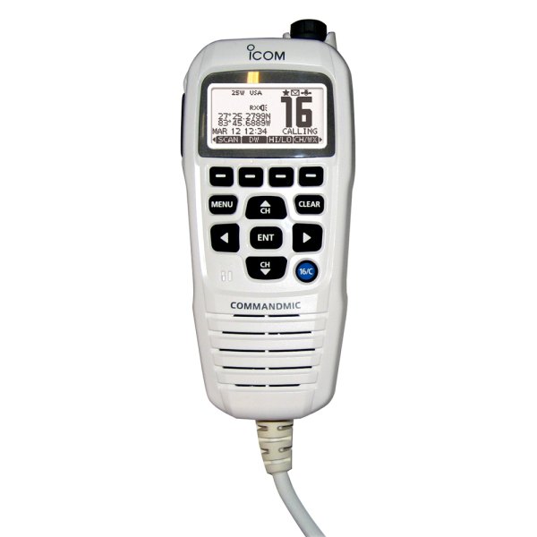 Icom® - White Wired Handset for M400BB/M423/M423G/M506 Radios