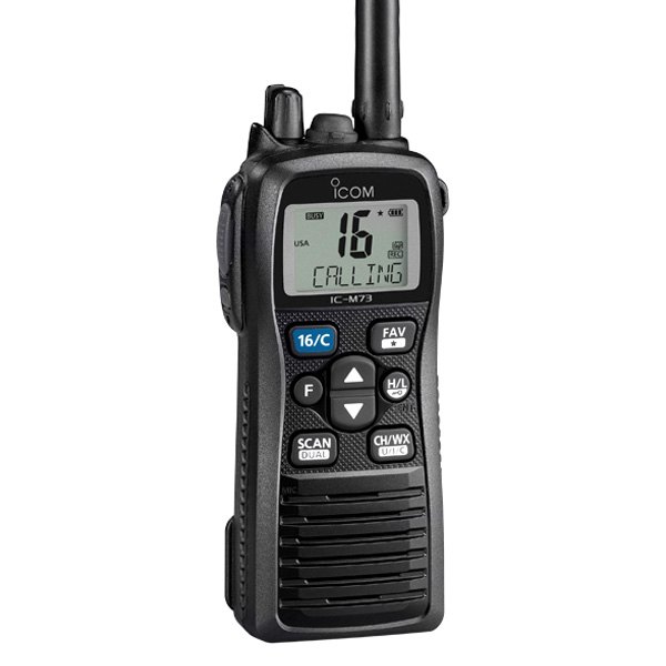 Icom® - M73 Plus 6W RF Black Handheld VHF Radio