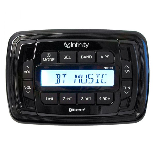 Infinity® - Black AM/FM/MP3/USB/Bluetooth Stereo Receiver