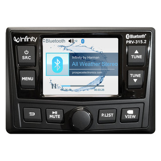 Infinity® - Black AM/FM/USB/WB/Aux/Bluetooth Stereo Receiver