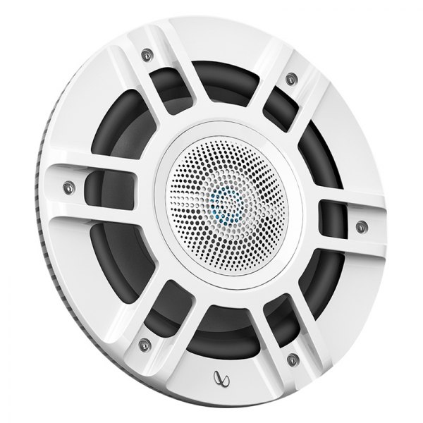 Infinity® - Kappa™ Series 500W 3-Way 3-Ohm 8" White Flush Mount Speakers with LED Lights, Pair
