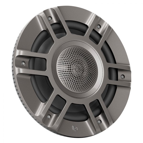 Infinity® - Kappa™ Series 500W 3-Way 3-Ohm 8" Silver Flush Mount Speakers with LED Lights, Pair