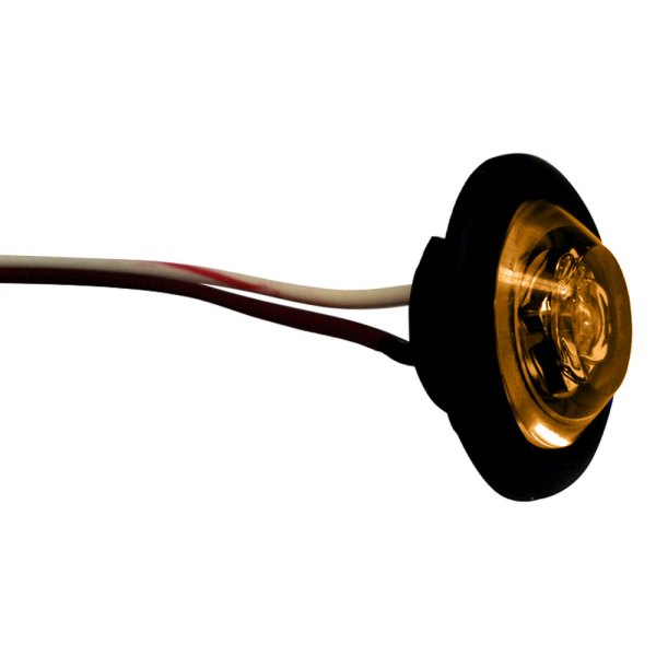 Innovative Lighting® - 1"Amber Round Shortie Livewell Light with Black Grommet