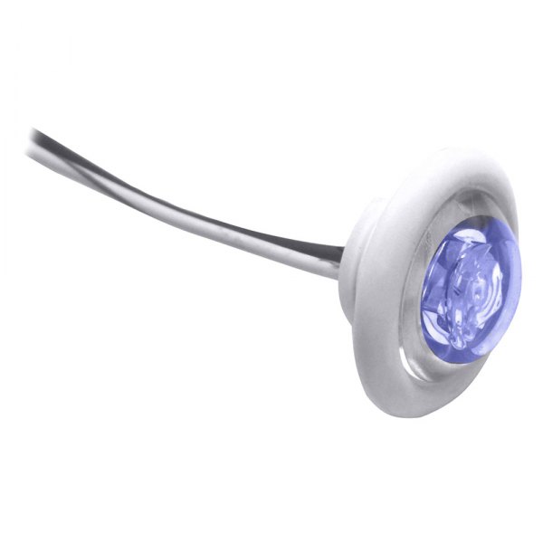 Innovative Lighting® - 1" Blue Round Shortie Livewell Light with White Grommet